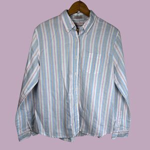 Vintage 70s Diane Von Furstonberg Striped Oxford Shirt